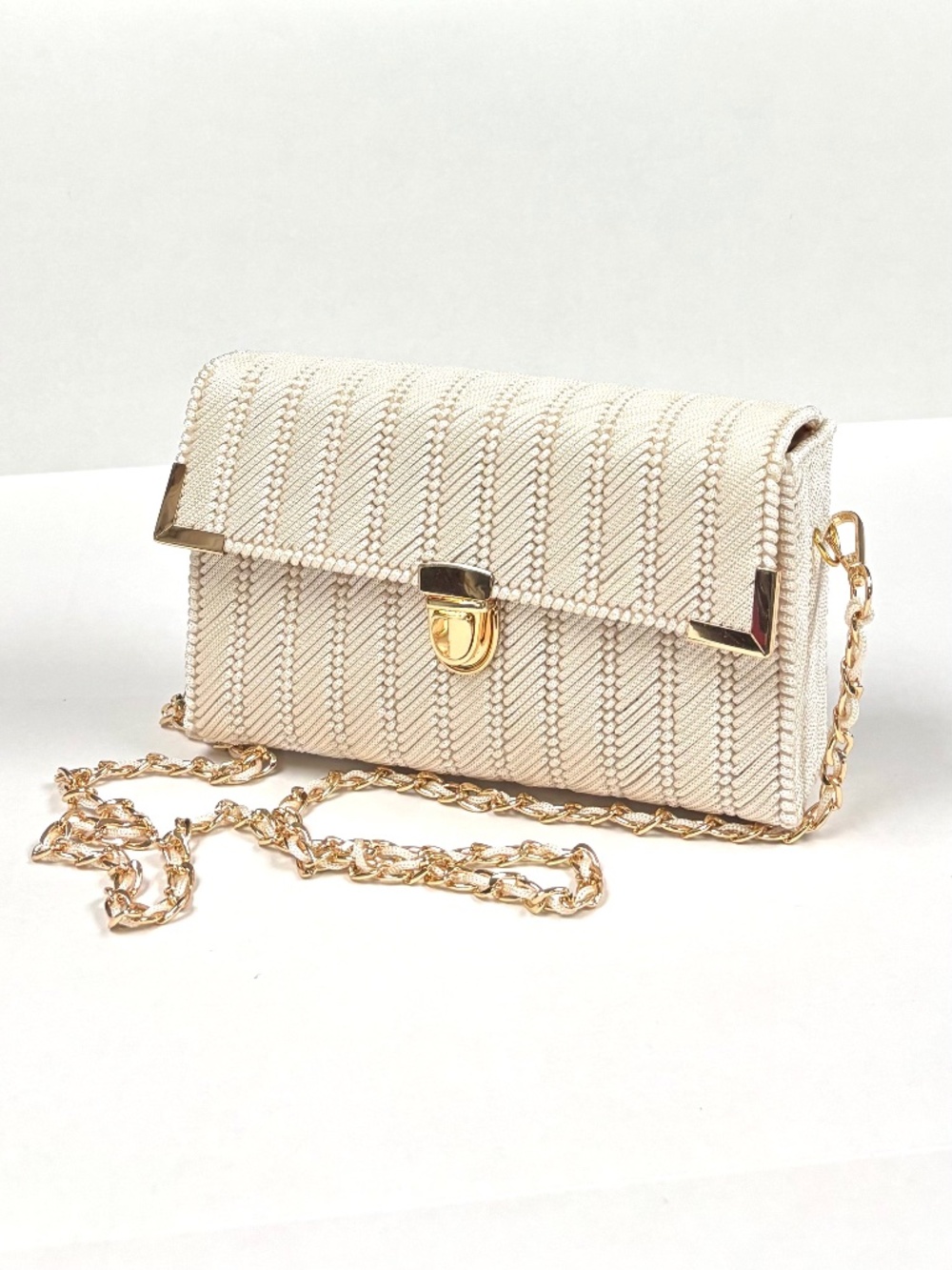New Hand Woven Cream Purse/Bag
